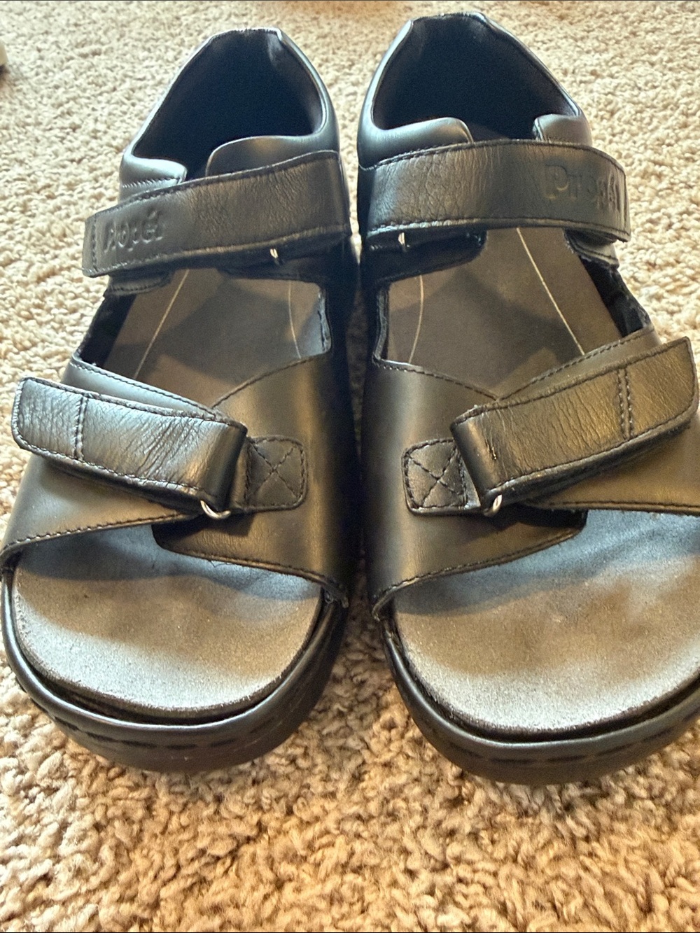 Propet Pedic Walker Black Strap Sandals Size 9 - Picture 5 of 7
